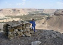 Military post - Sun shelter - view Wadi Idim